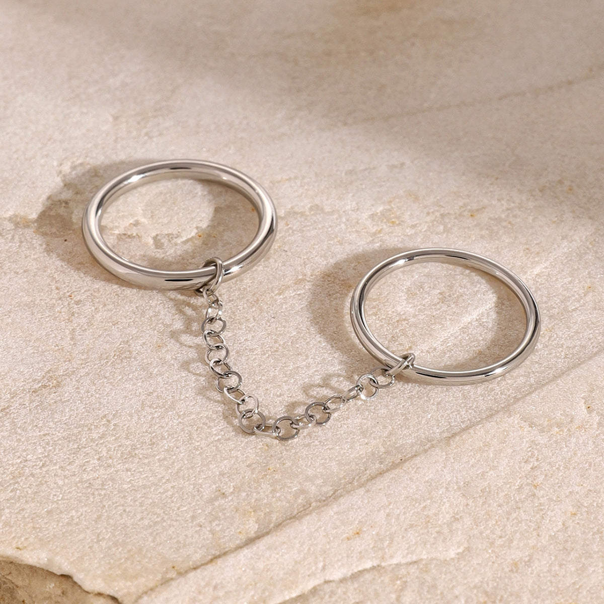 The Dainty Chain Stacked Ring