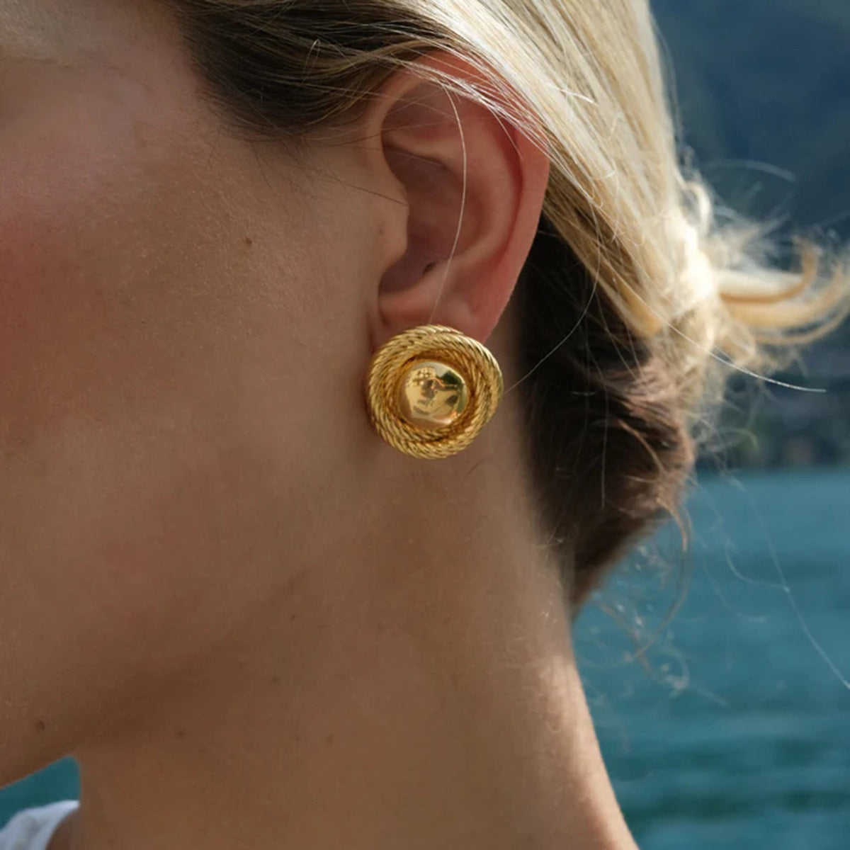 Ariadne Challah-Inspired Gold Earrings