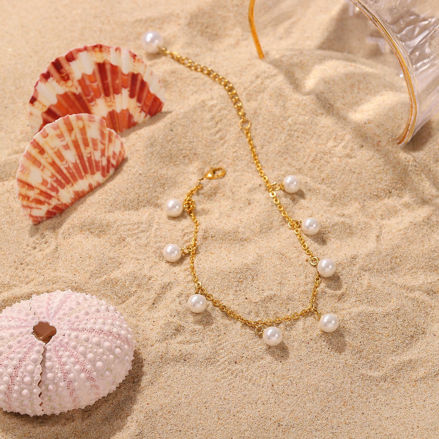 Ocean Whisper Gold Anklet