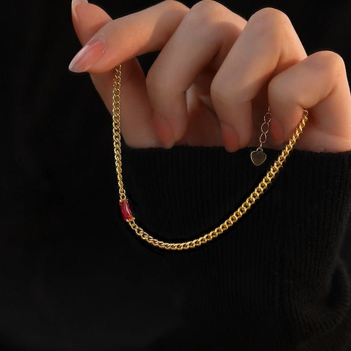 Ruby Radiance Gold Bracelet