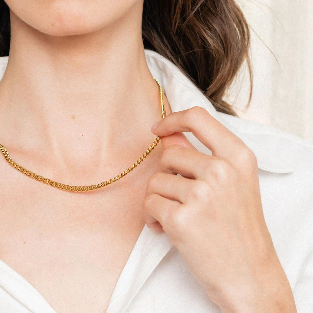 Gold Sparkle Chain Necklace