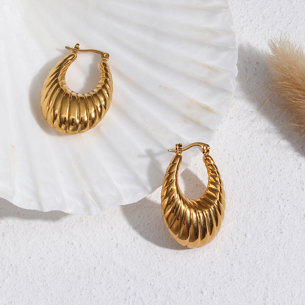 Golden Crescent Hoops