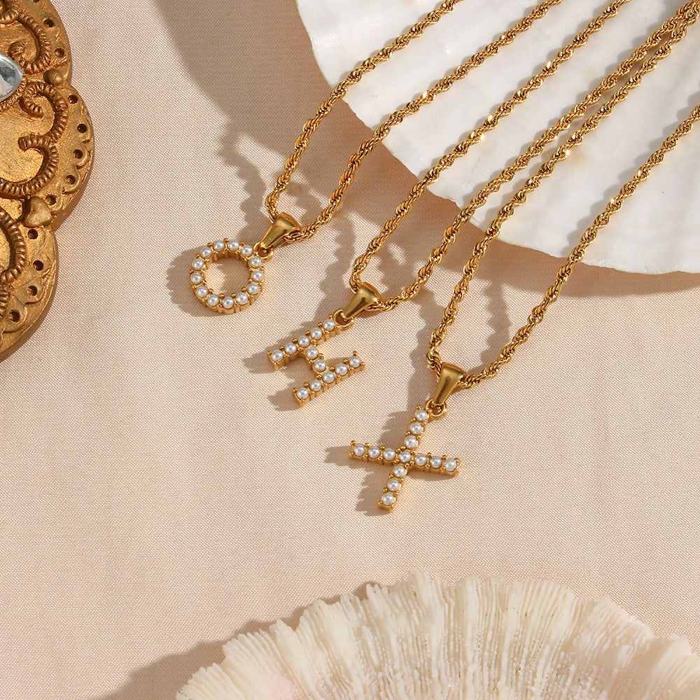 Personalized Pearl Initial Necklace