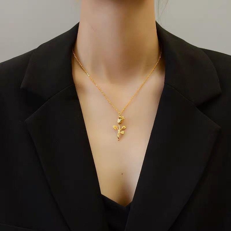 Elegant Rose Gold Charm Necklace