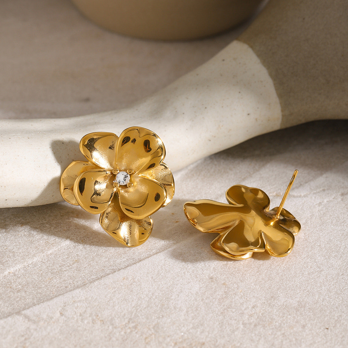 Golden Petal Bloom Earrings