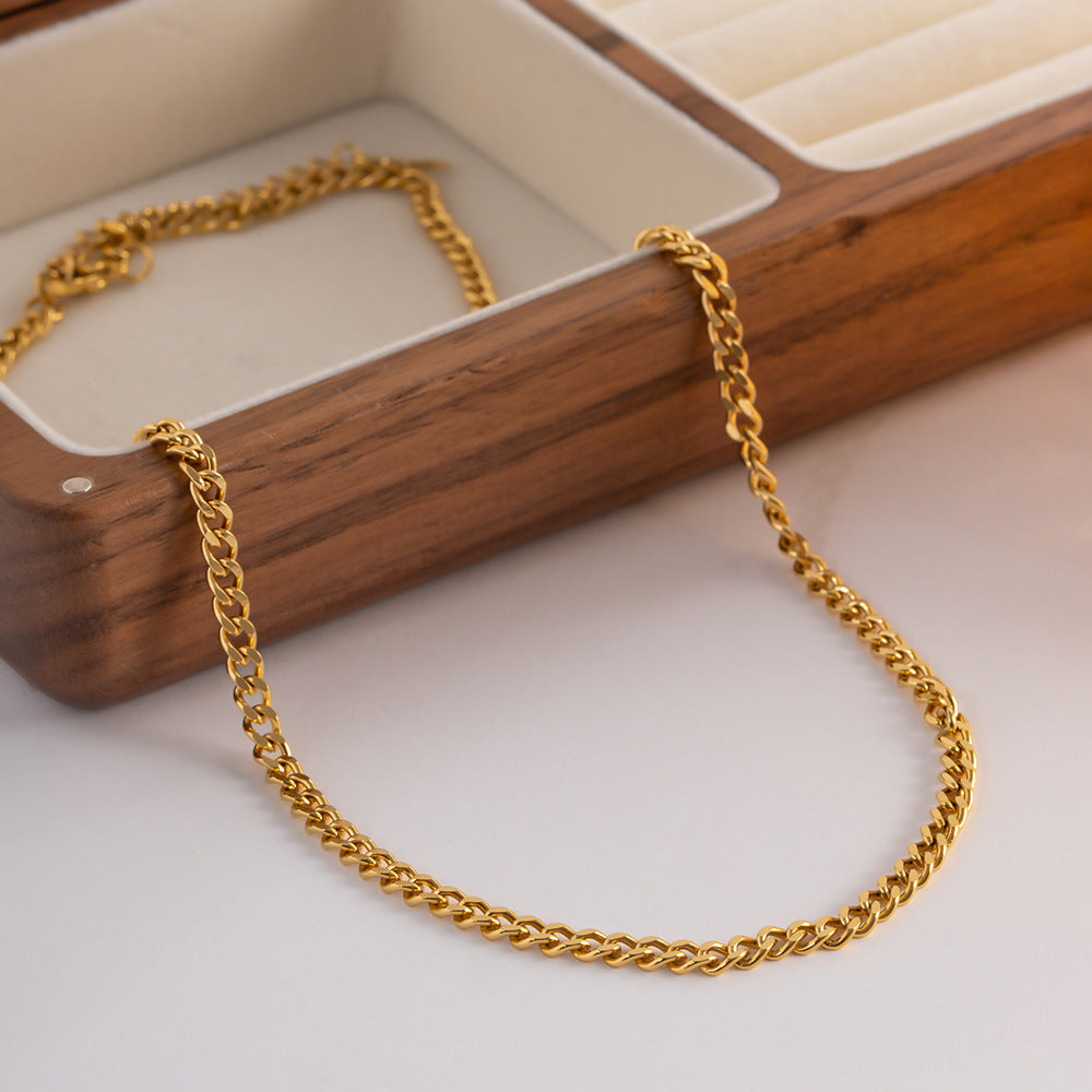 Gold Sparkle Chain Necklace