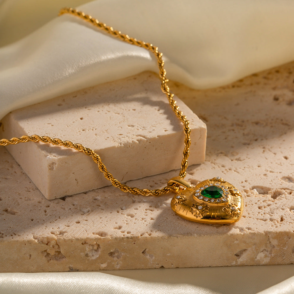 Aethelred Radiant Emerald Necklace