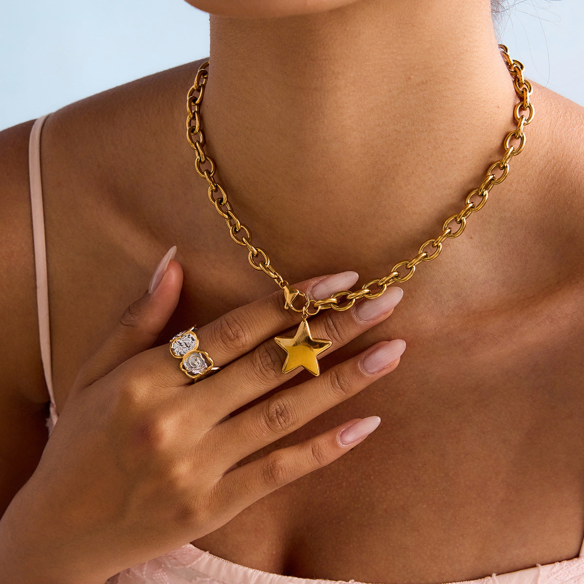 Celestial Radiance Gold Pendant