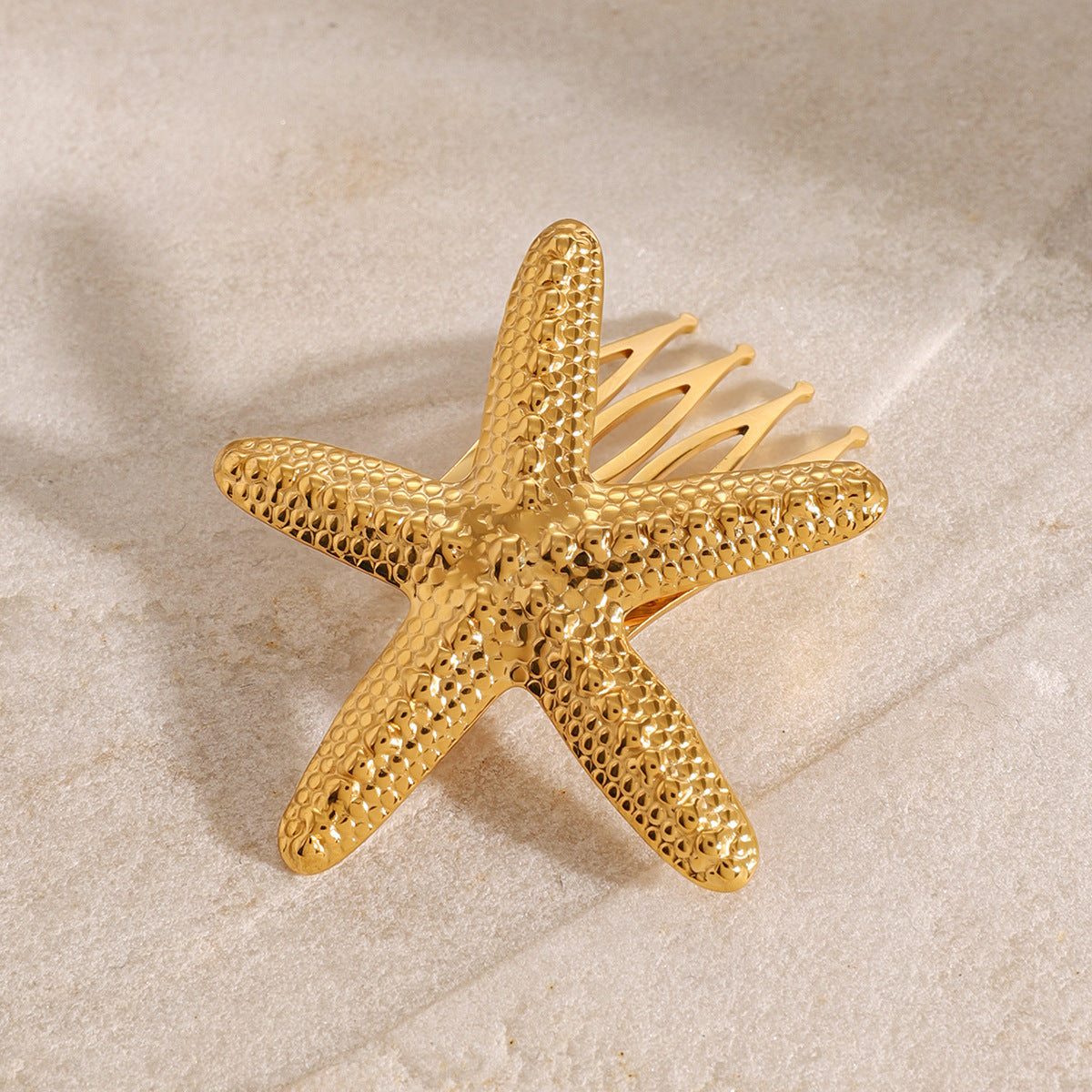 Golden Tide Starfish Hair Comb