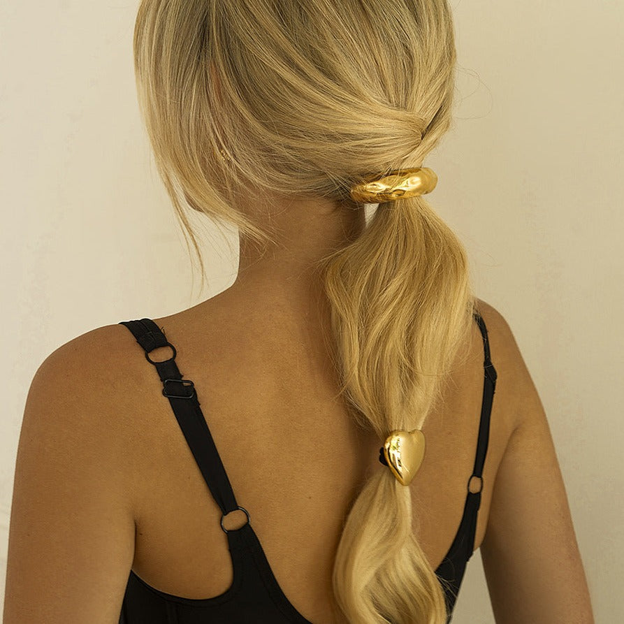 Heartfelt Gold Hair Barrette