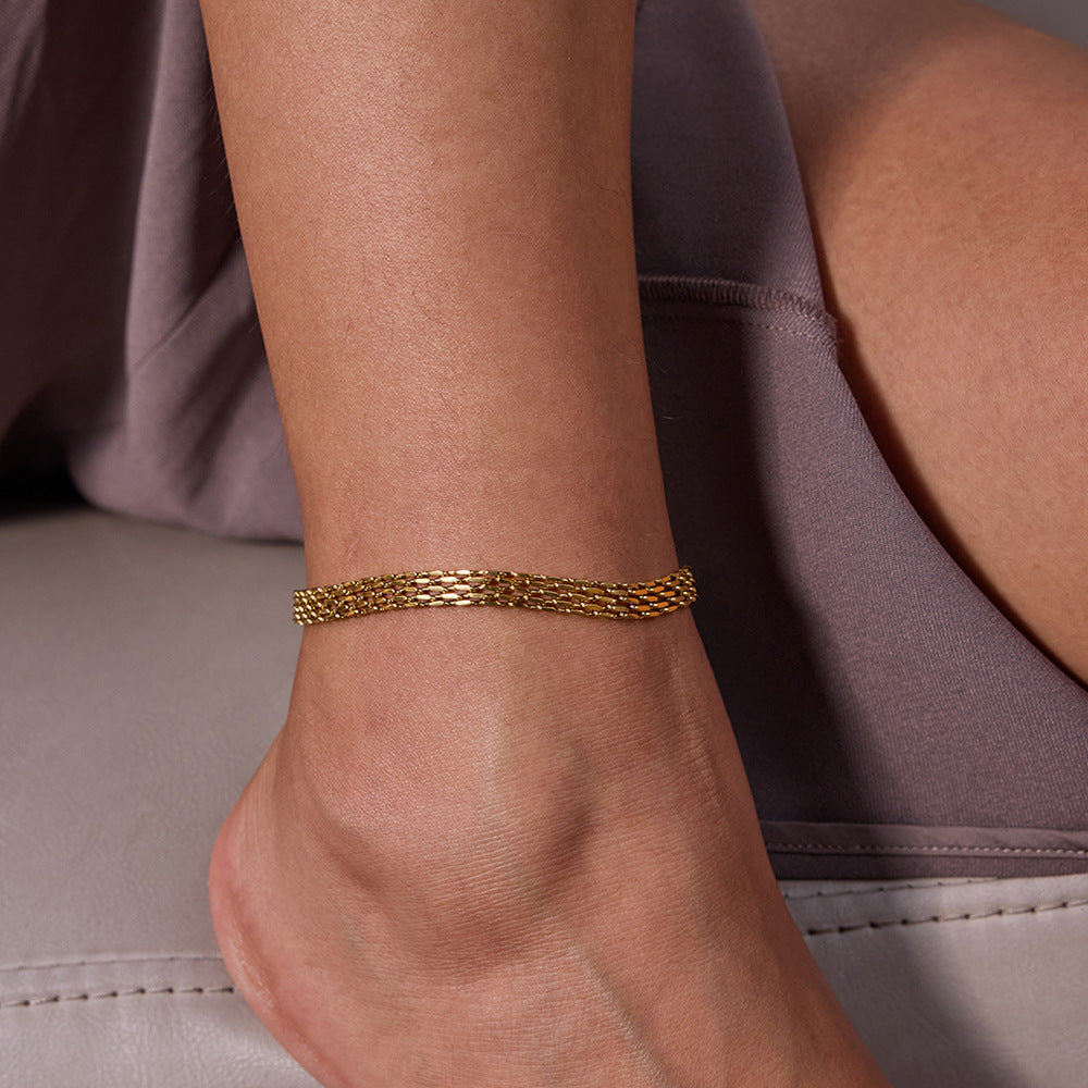 Avelie Gold Mesh Anklet