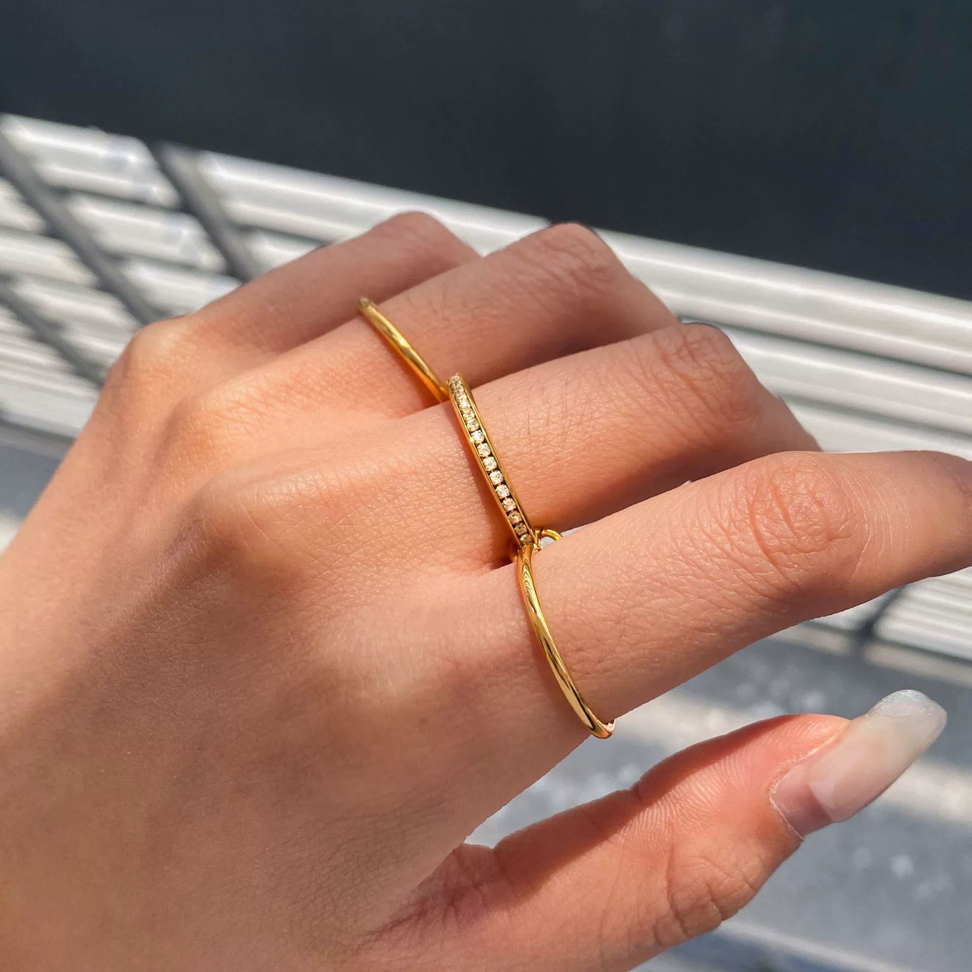 Celestial Sparkle Ring Trio