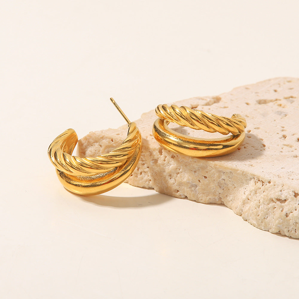Anya Dual-Tone Statement Earrings