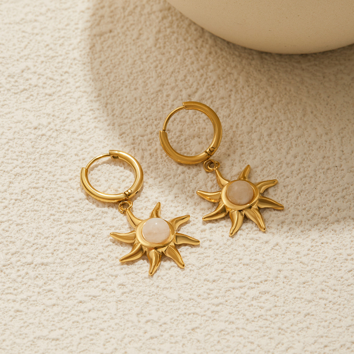 Solstice Glow Moonstone Hoops