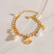 Lilianne Freshwater Pearl Ocean Charm Bracelet