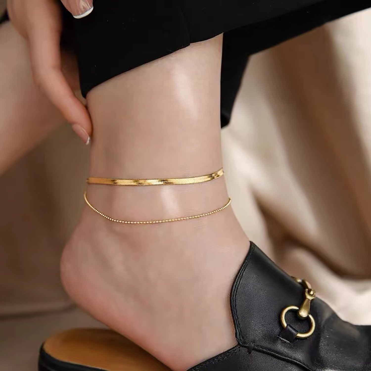 Chic Layered Gold Anklet