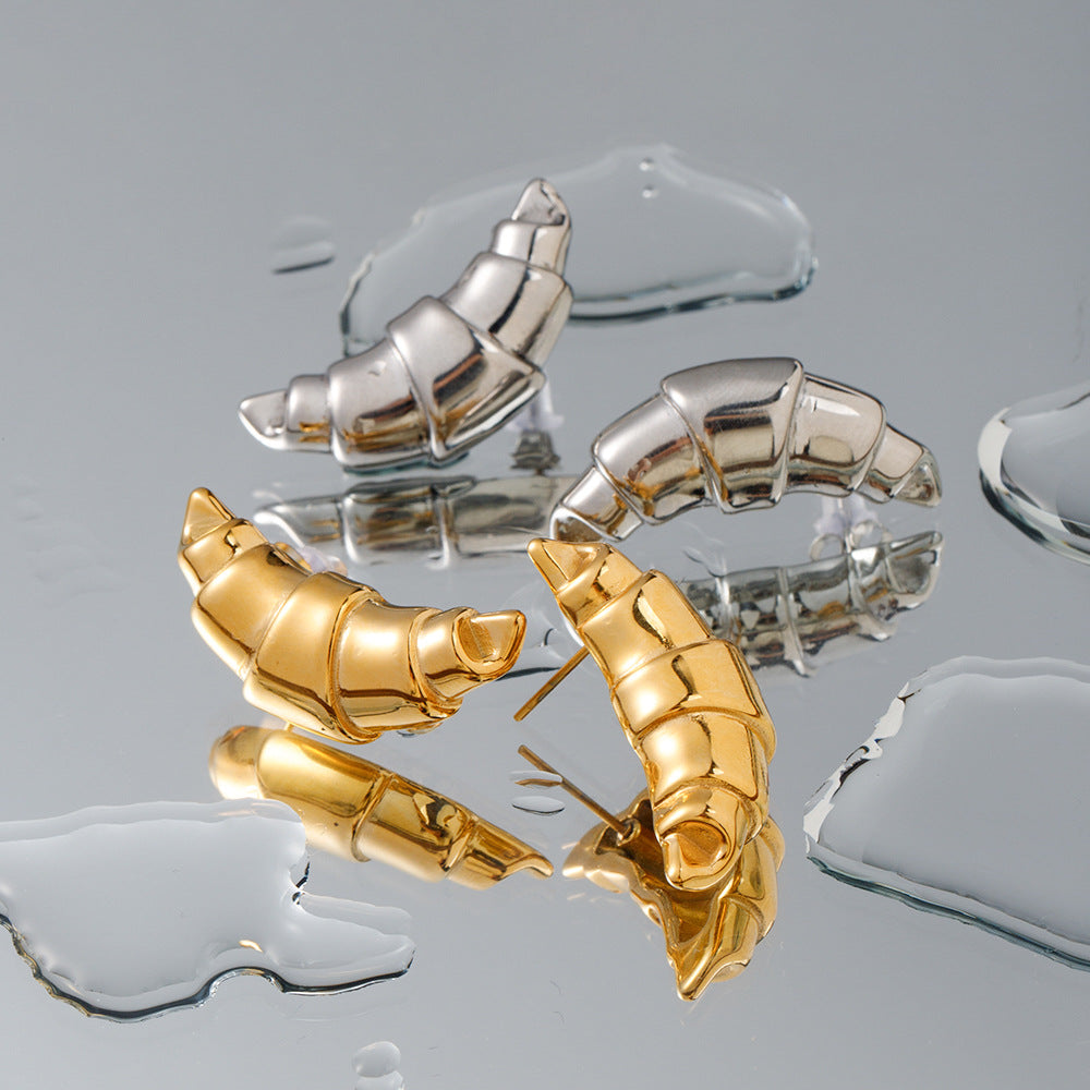 Emberly Croissant Gold Earrings
