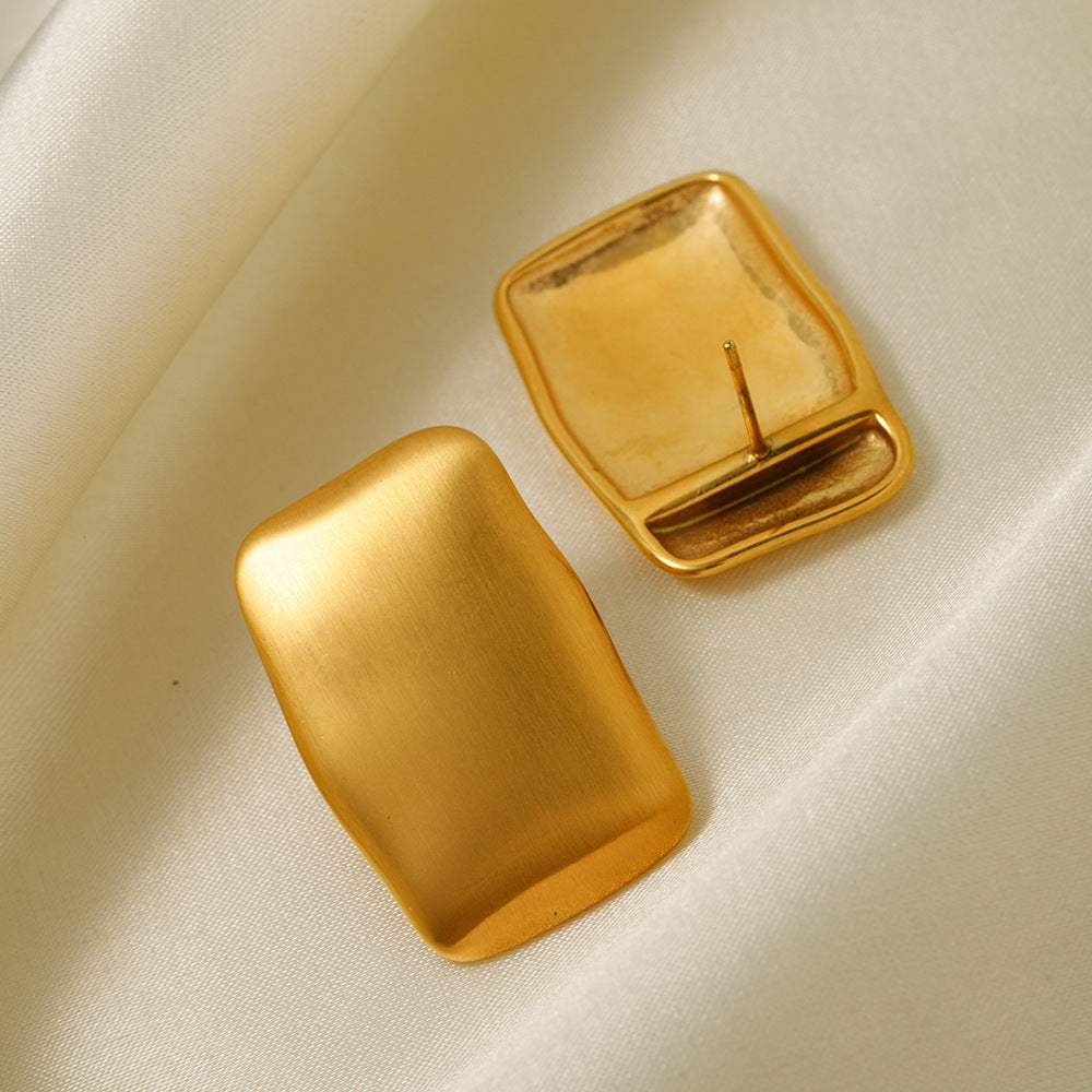 Gold Olive Twirl Earrings
