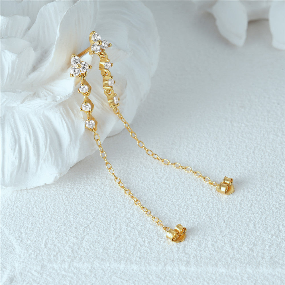 Sparkling Cascade Chain Stud