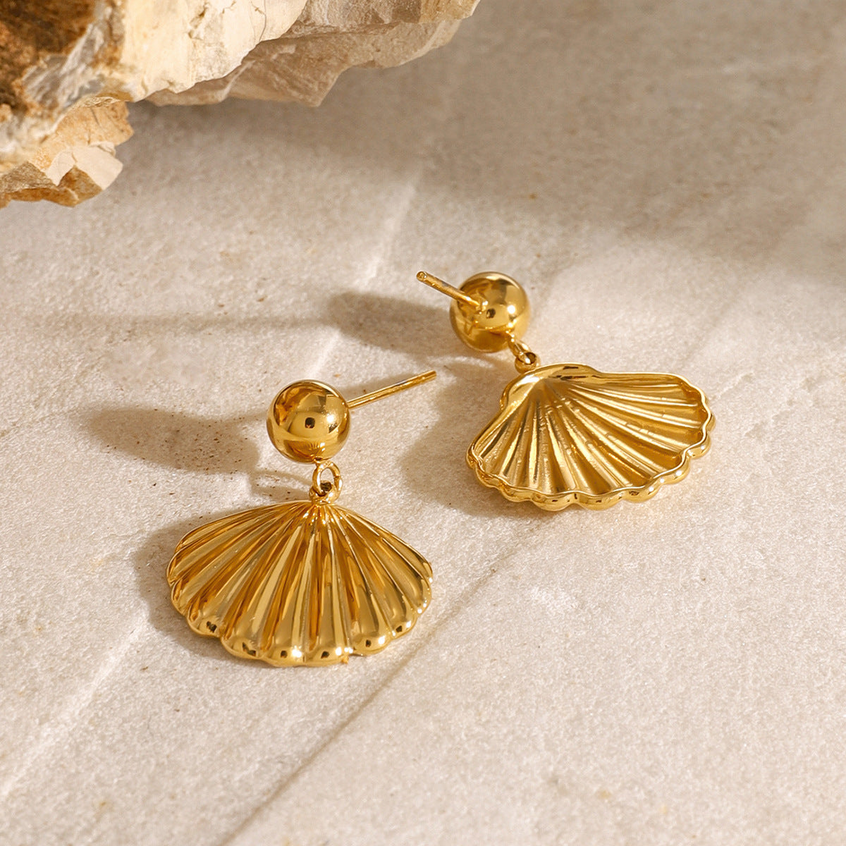 Oceanic Glow Shell Earrings