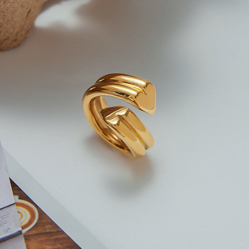 Twisted Embrace Gold Ring