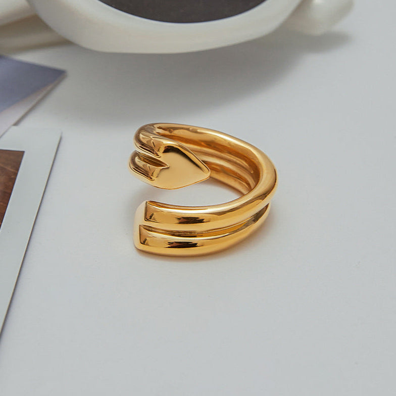 Twisted Embrace Gold Ring