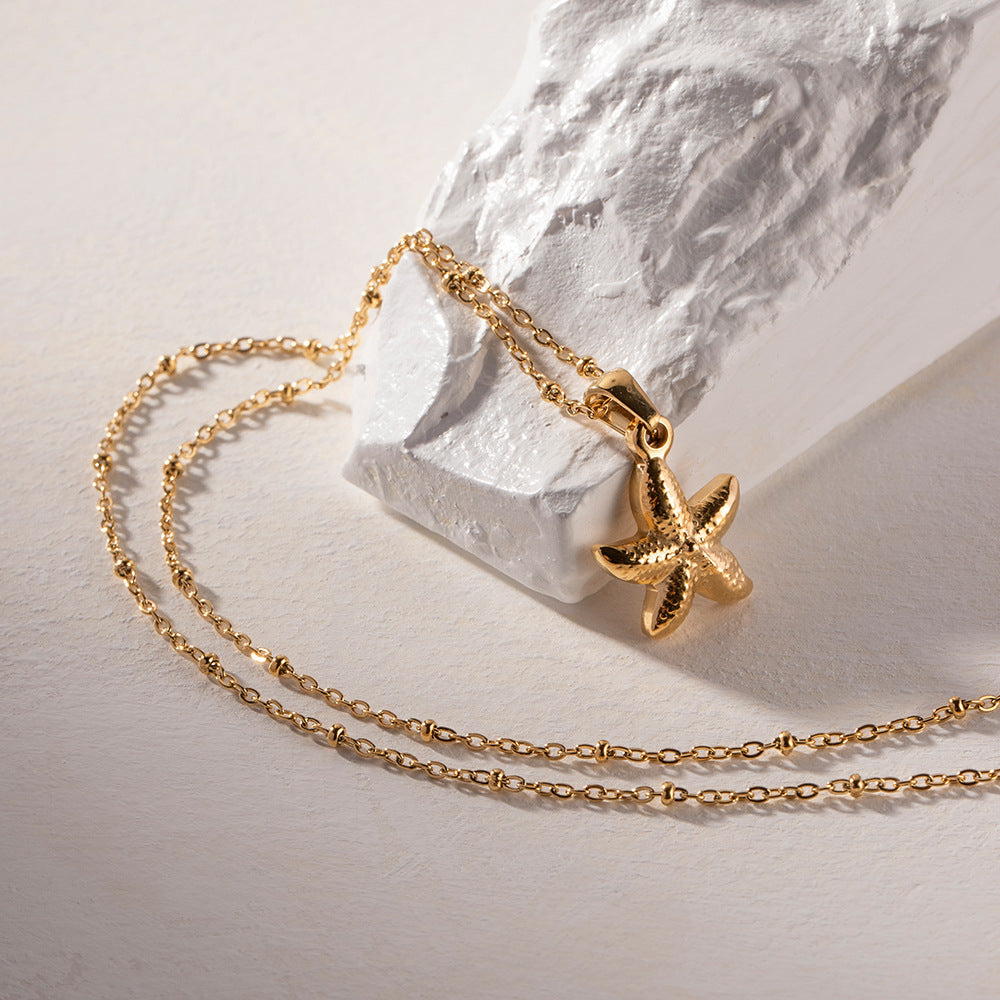 Oceanic Starfish Charm Necklace