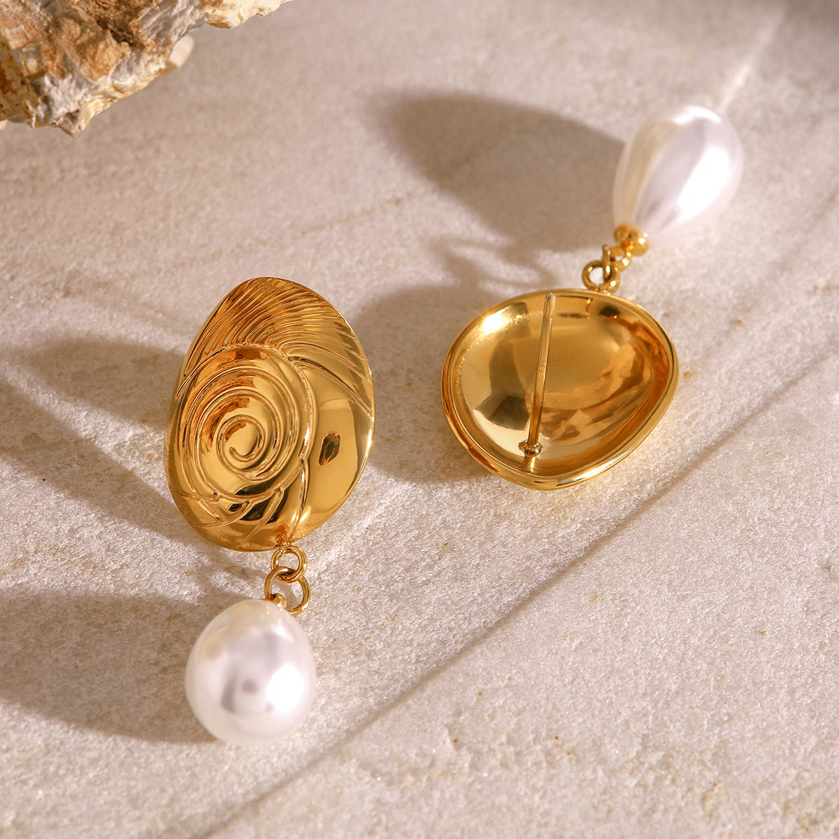 Nautical Pearl Studs
