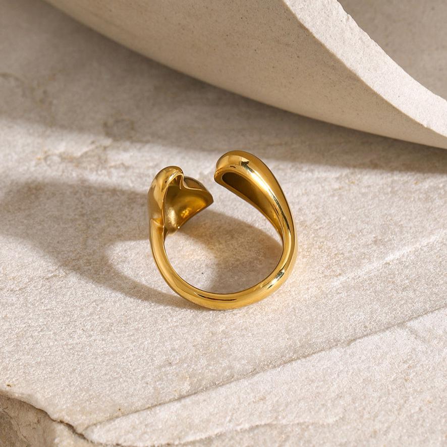 Geometric Gold Statement Ring
