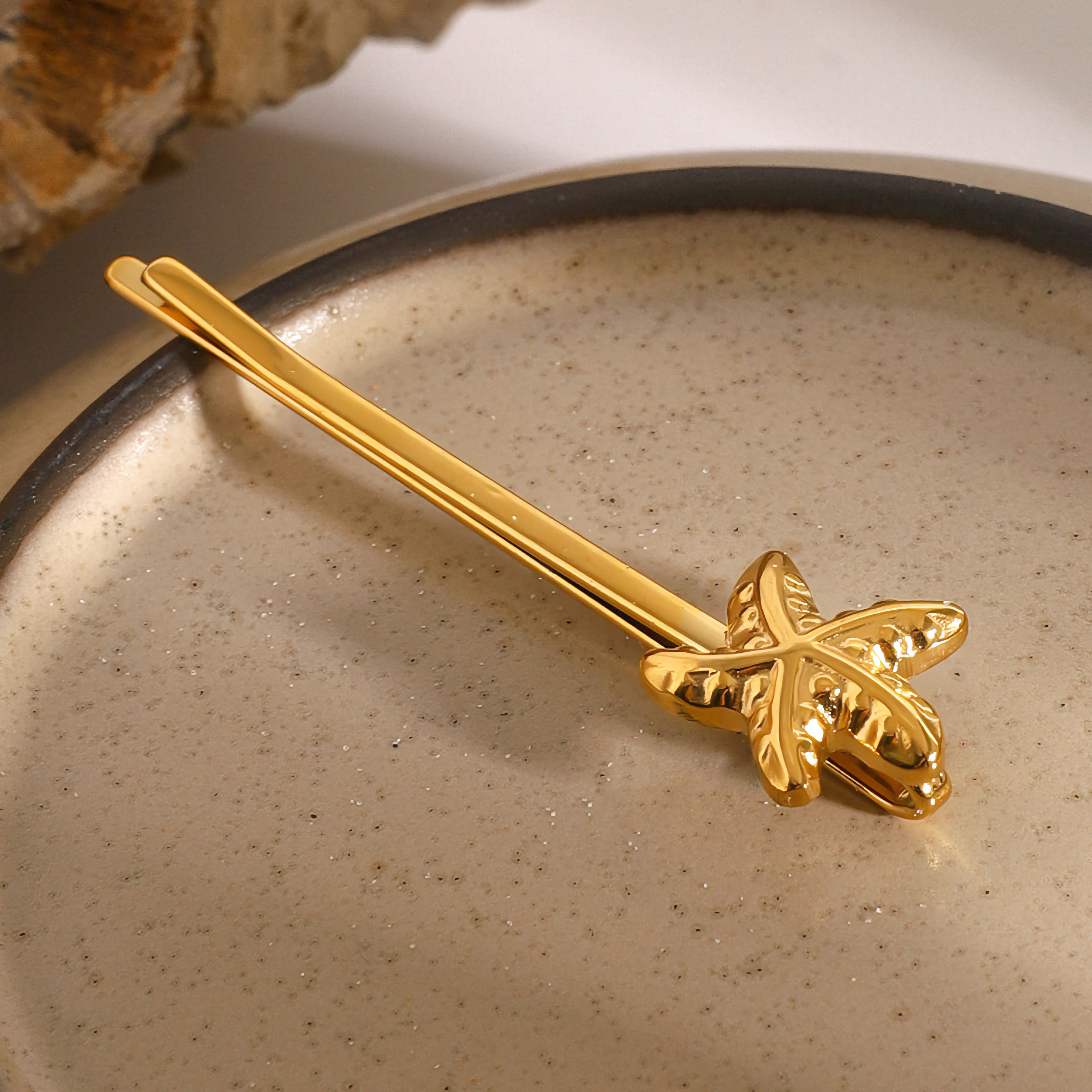 Golden Starfish Nautical Pin