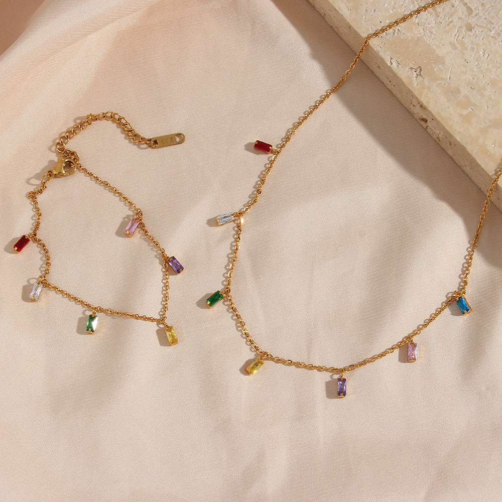 Radiant Gemstone Pendant Necklace
