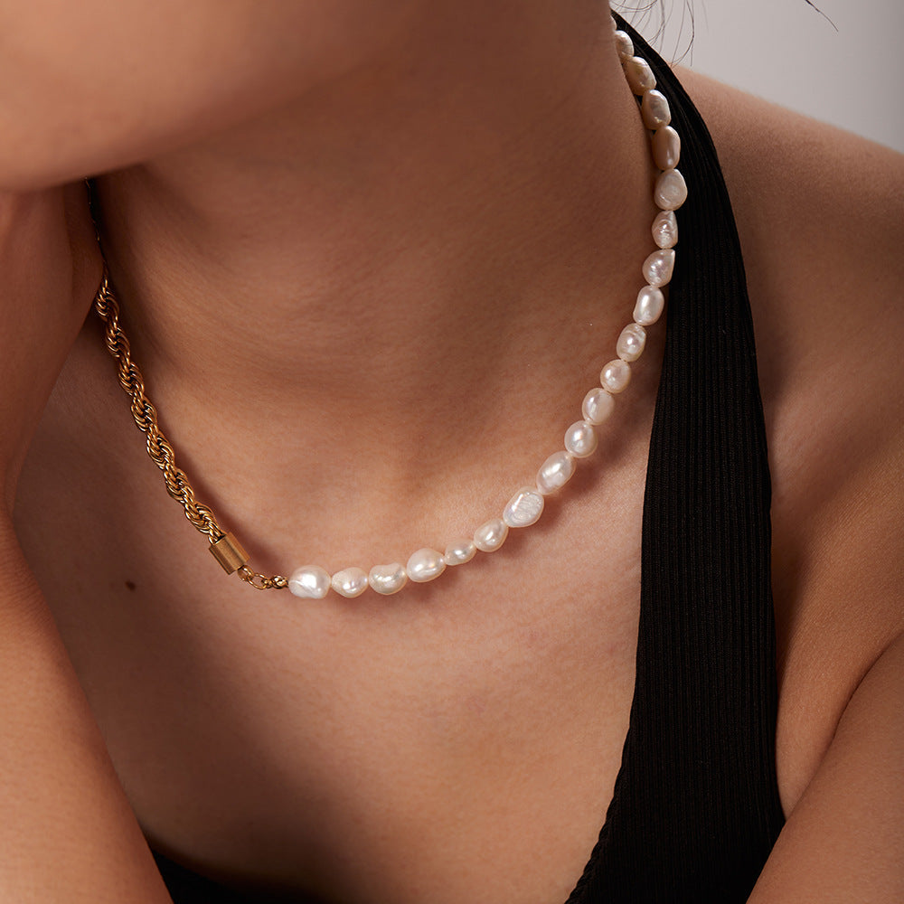 Aethelred Gold Pearl Choker