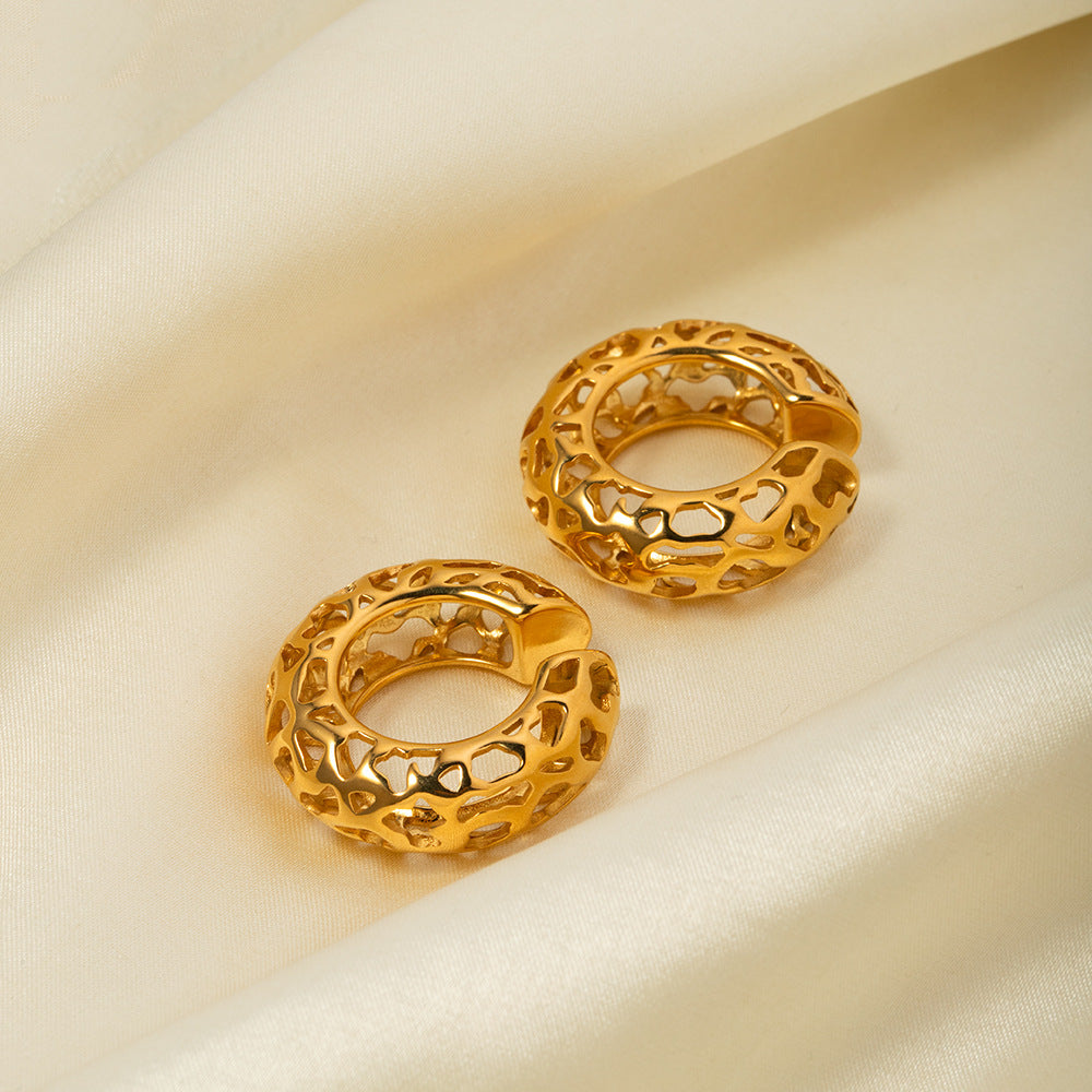 Luminous Gold Lace Earrings