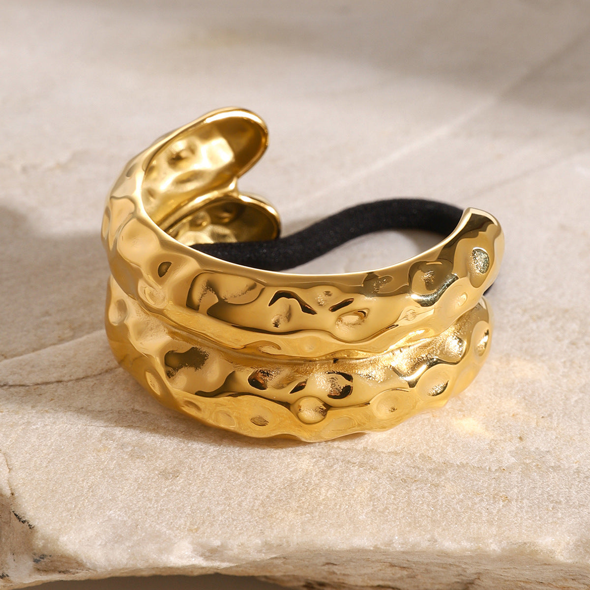 Hammered Arch Hair Cuff
