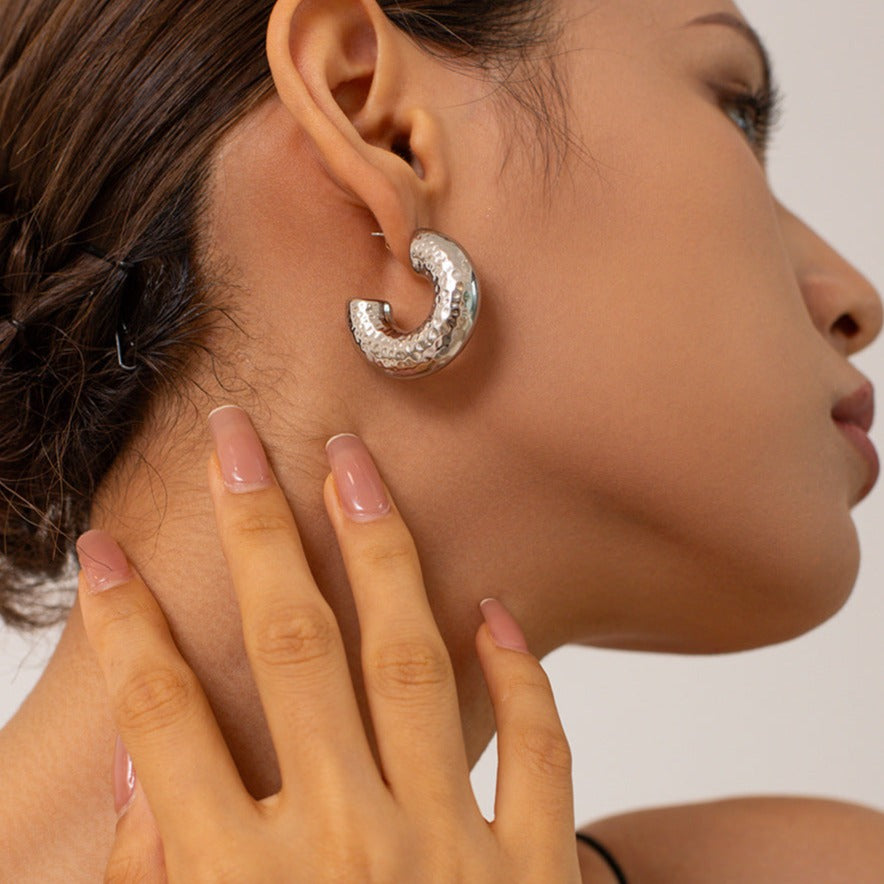 Elegant Silver Hoop Earrings