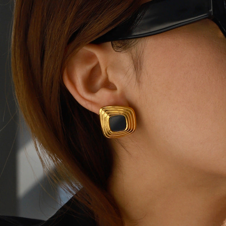 Luxe Geometric Gold Earrings
