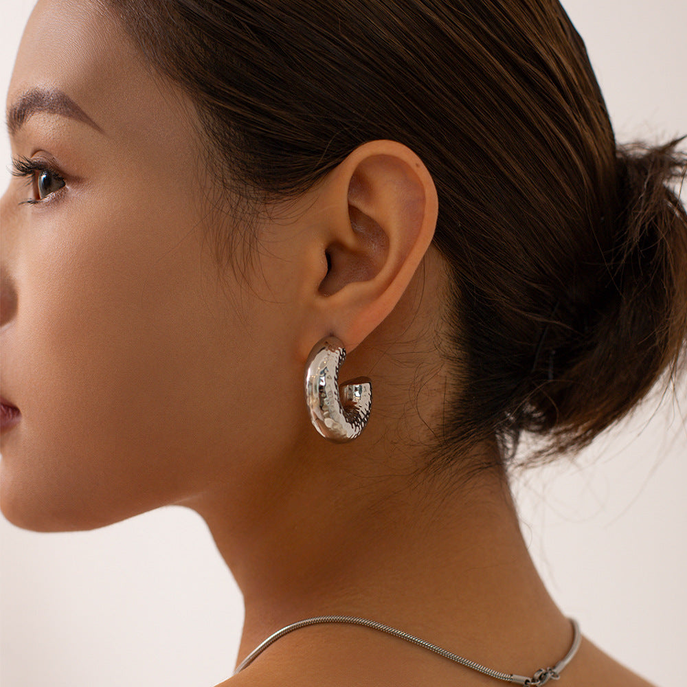 Elegant Silver Hoop Earrings