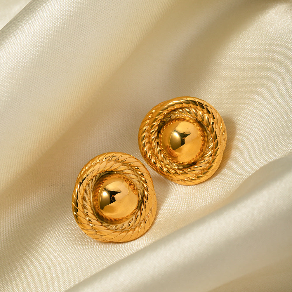 Ariadne Challah-Inspired Gold Earrings
