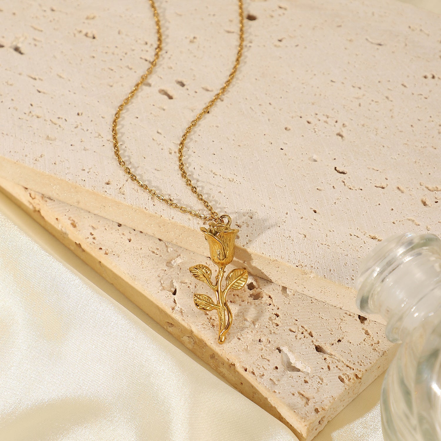 Elegant Rose Gold Charm Necklace