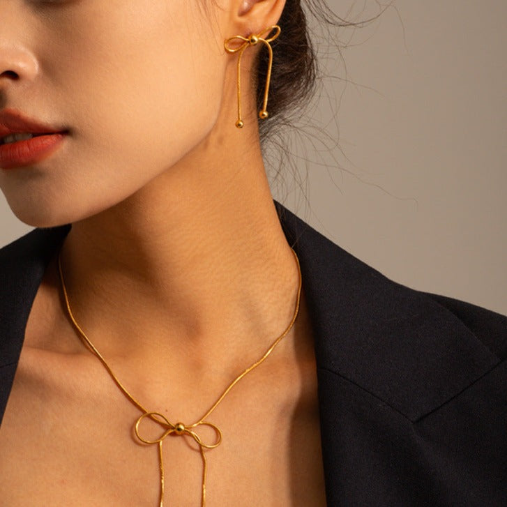 Annie Ribbon Drop Earrings