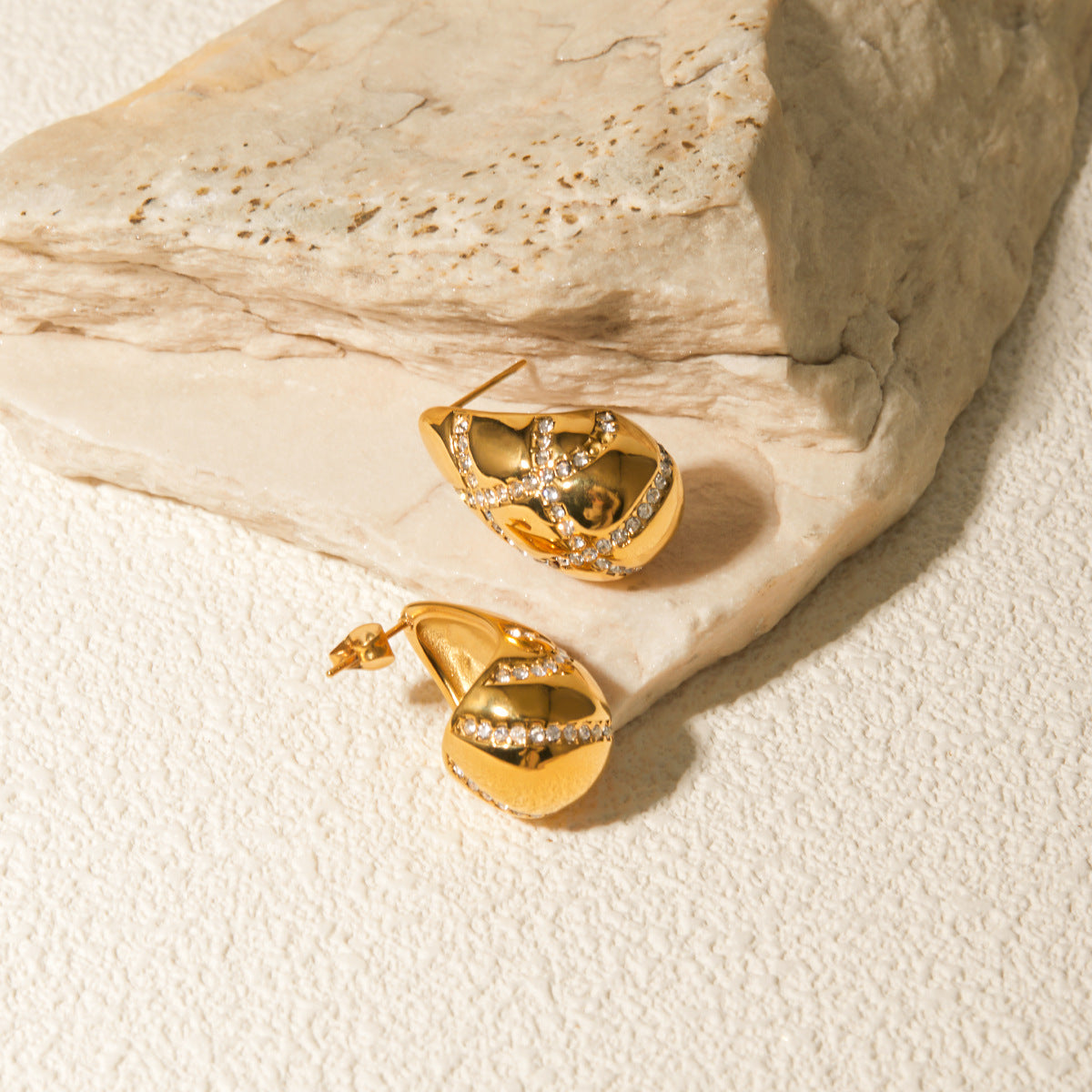 Luxe Gold Teardrop Earrings
