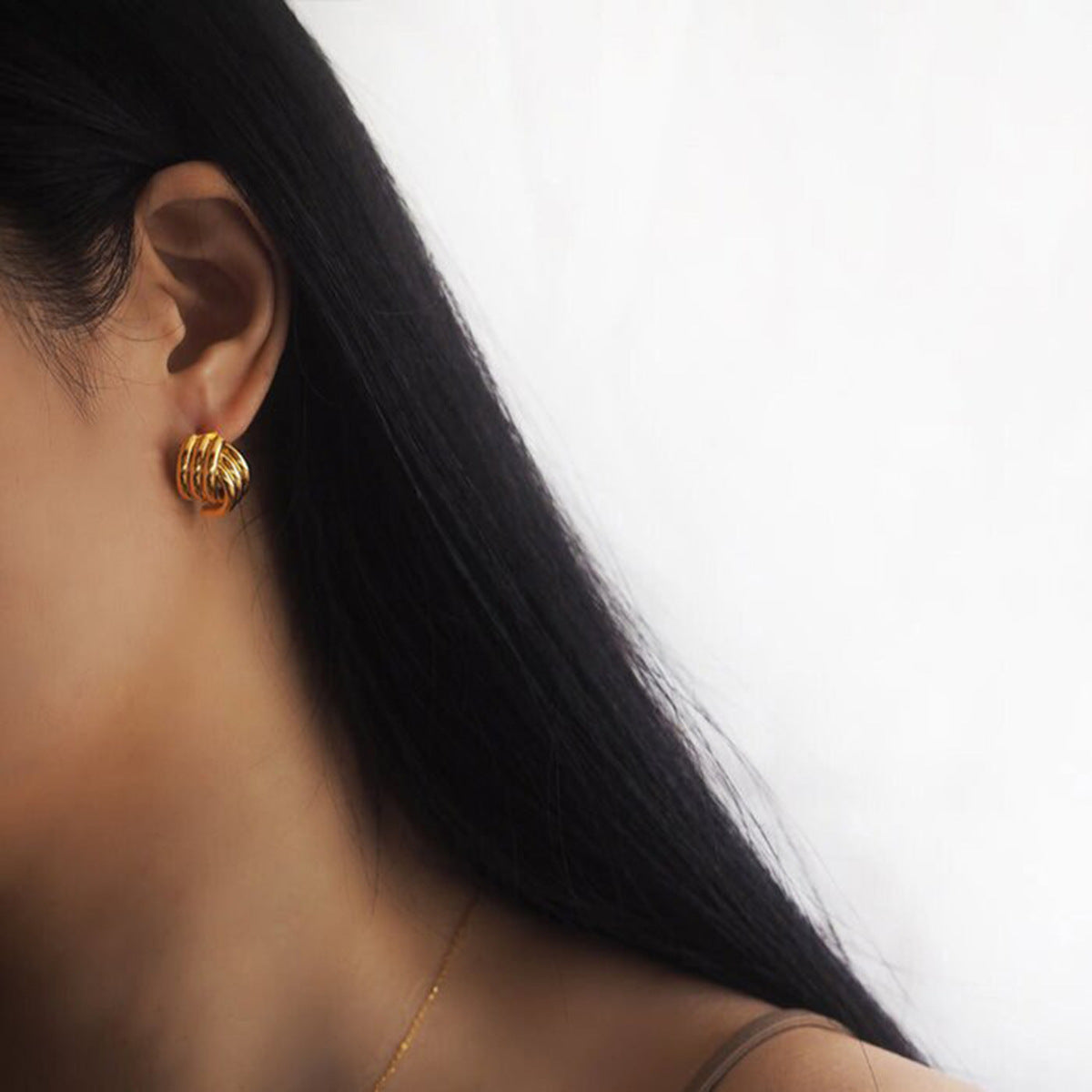 Orbit Gold Stud Earrings