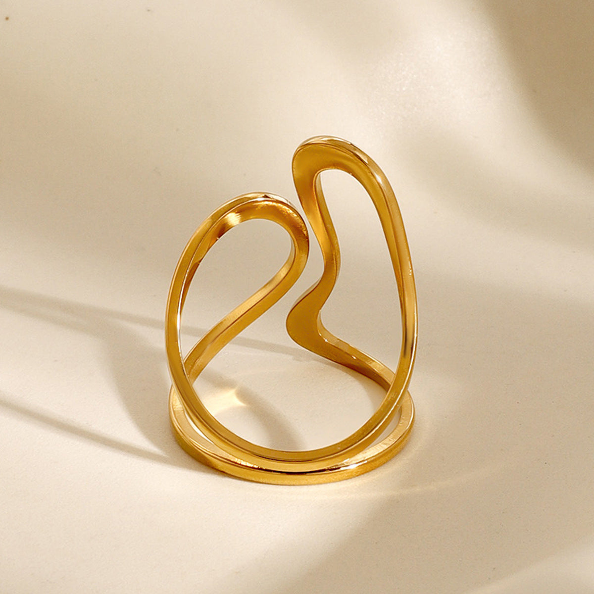 Abstract Gold Flow Ring