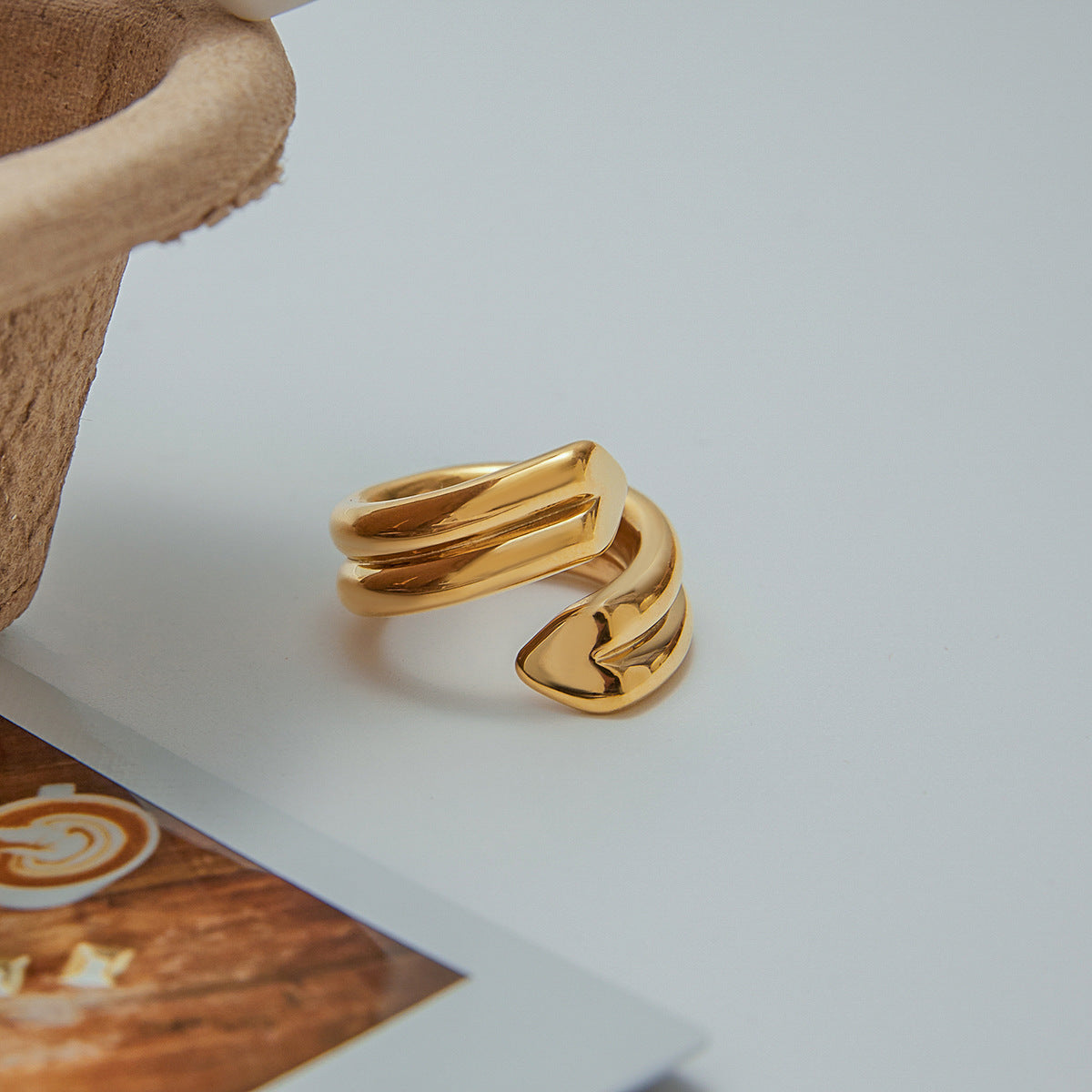 Twisted Embrace Gold Ring