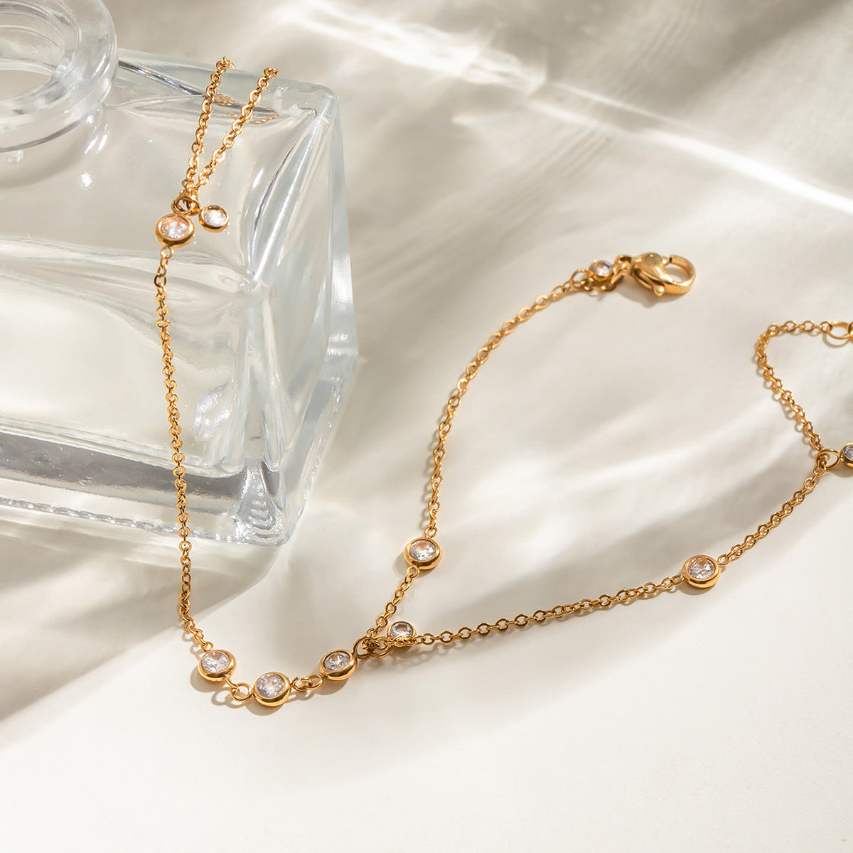 Elina Gold Diamond Hand Chain
