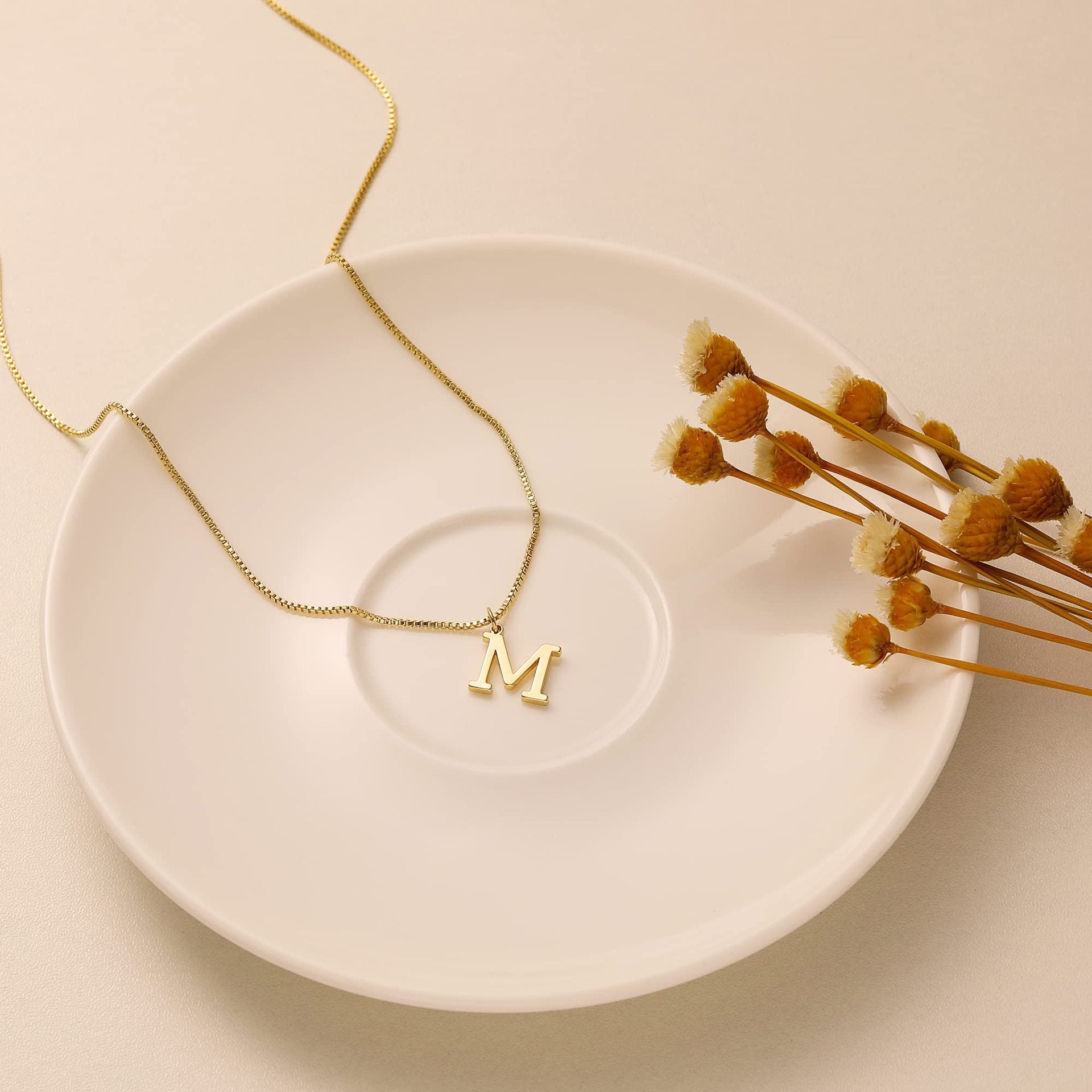Personalized Initial Gold Necklace