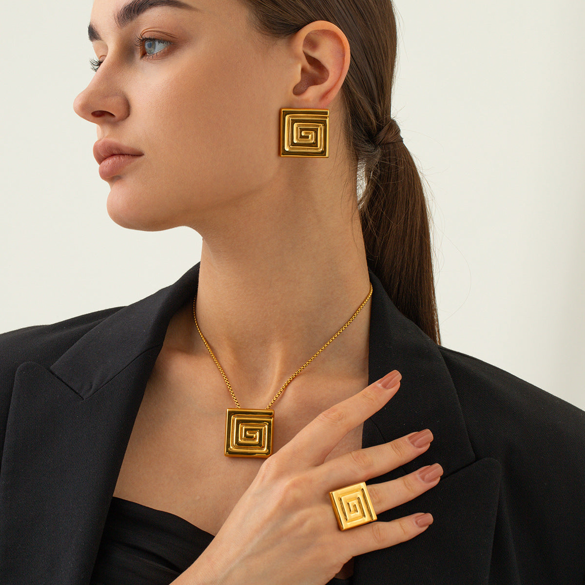 Whispering Gold Spirals