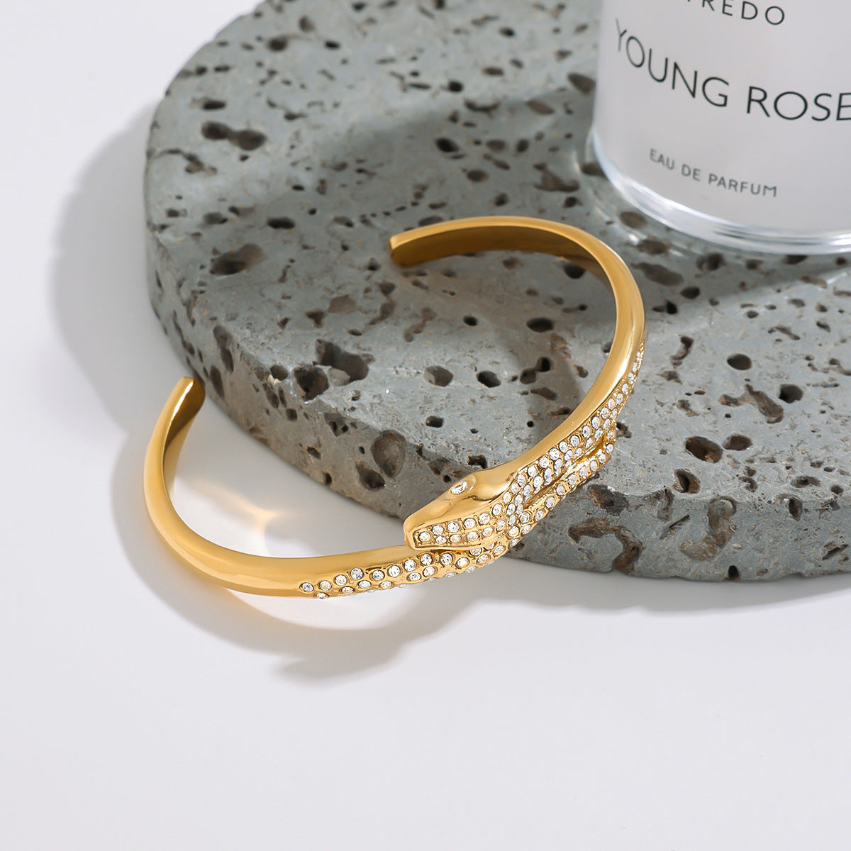 Serpentine Diamond Accent Bangle