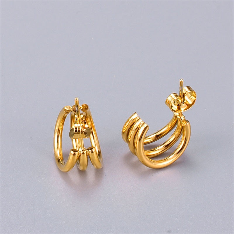 Elegant Gold Cradle Earrings