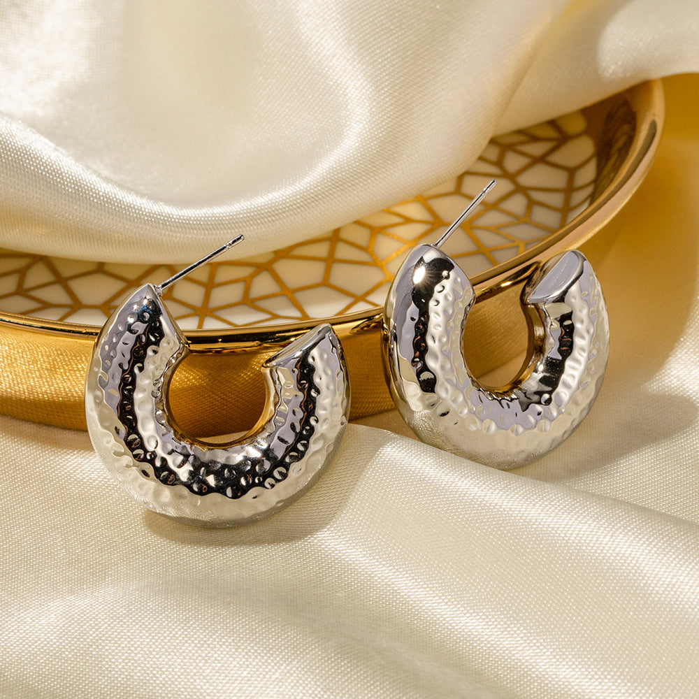 Elegant Silver Hoop Earrings